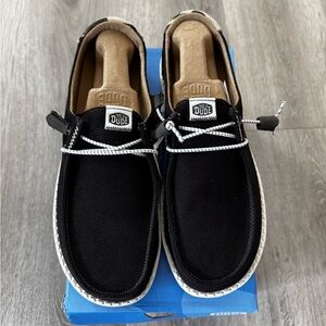 Hey Dude Wendy Leopard and Black Loafers